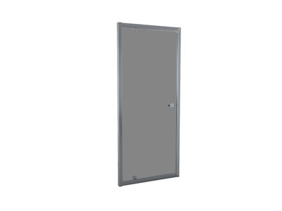 Porte de douche pivotante Tahiti fumée profilés alu chromé 90 x 200 cm