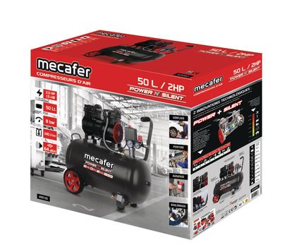 Compresseur Power'N Silent 50 litres MECAFER