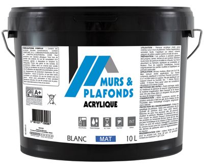 MURS & PLAFONDS MAT ACRYL 10L