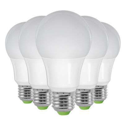 Lot de 5 ampoules LED standard E27 9W = 810 lumens blanc chaud - FOXLIGHT