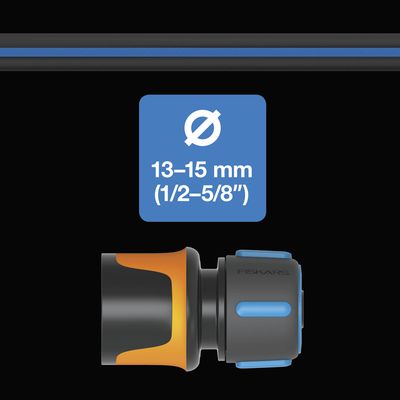 Raccord rapide d'arrosage avec Aquastop diamètre 15 mm FISKARS