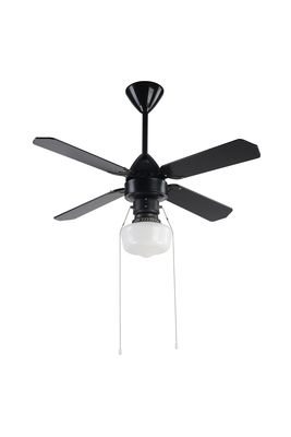 Plafonnier ventilateur FIDJI noir E 27 - COREP