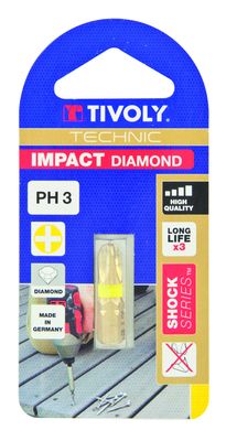 Embout de vissage PH2 impact diamant TIVOLY