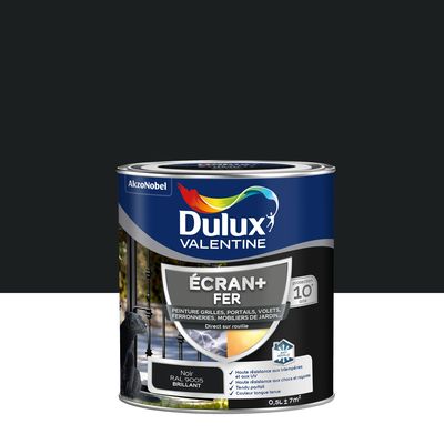 Peinture Ecran+ Fer  Brillant Noir 0,5 L - DULUX VALENTINE