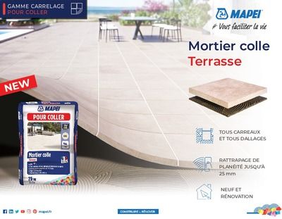 Colle carrelage terrasse beige 25 kg MAPEI