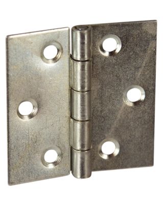 Charnières carrées axe galvanisé acier zingué 30 x 30 mm par 2