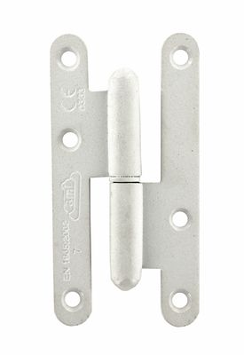 Paumelle de Paris bout rond blanche 110 x 55 mm droite CIME