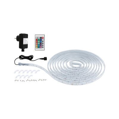 Ruban LED extérieur 5m prêt à l'emploi multicolore télécommande 13W IP65 24V OUTDOOR PAULMANN