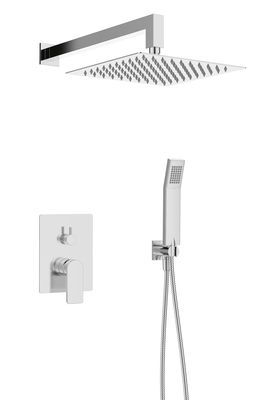 Combiné de douche à encastrer Wall carré chromé ROUSSEAU SANITAIRE