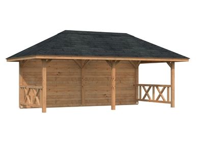 Abri de jardin Bianca SET 2 Marron 16,6 m2 Traité marron PALMAKO Livraison incluse domicile