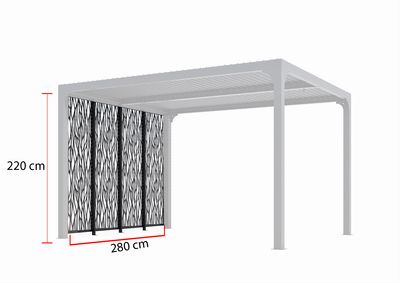 Panneaux décoratifs en métal par 4 pour pergola bioclimatique HABRITA