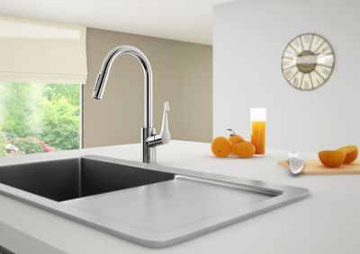 Robinet de cuisine avec douchette Chrome Centro XL - HANSGROHE