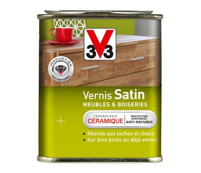 Vernis satin meubles et boiseries incolore 0,5 l V33