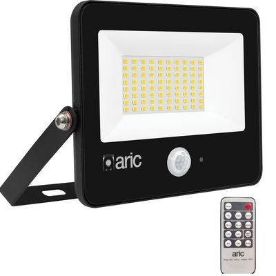 Projecteur LED extérieur détecteur de mouvements 50W blanc chaud IP65 5000 lumens noir- Wink 2 ARIC