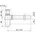 Siphon pour lavabo avec sortie murale et rosace laiton chromé WIRQUIN