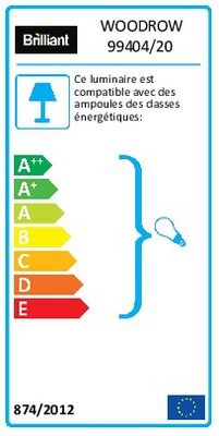 Suspension intérieure WOODROW XL bambou E27 60 W - BRILLIANT
