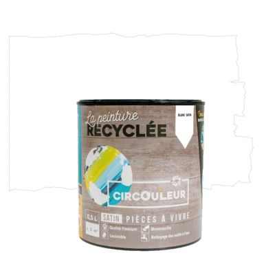 Peinture Blanc satin 500 ml - CIRCOULEUR