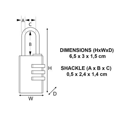 Cadenas à combinaison largeur 30 mm en laiton MASTER LOCK