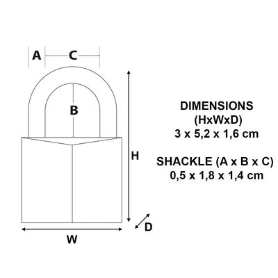 Cadenas à clés 30 mm en aluminium MASTER LOCK