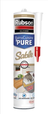 Mastic Silicone Bain & Cuisine Pure sable 280 ml RUBSON