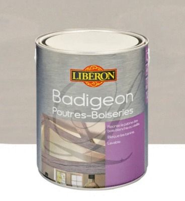 Lasure intérieure pour poutres et boiseries effet badigeon bois grisé 1 l LIBERON