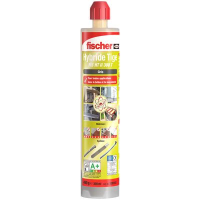 Résine hybride tige HT II ton gris 300 ml FISCHER