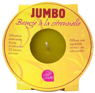 Bougie à la citronnelle anti-moustique jumbo SIAM