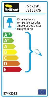 Arc avec interrupteur E14 4x18W MANAMA BRILLANT