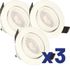 Lot de 3 spots encastrables GU10 orientable blanc 380 lumens 4000K - SAPHYR ARLUX