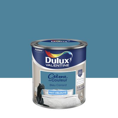 Peinture Crème de Couleur Bleu Canard mat 500 ml - DULUX VALENTINE