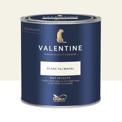 Peinture Valentine Mat Velouté Blanc Taj Mahal 0,5L - DULUX VALENTINE