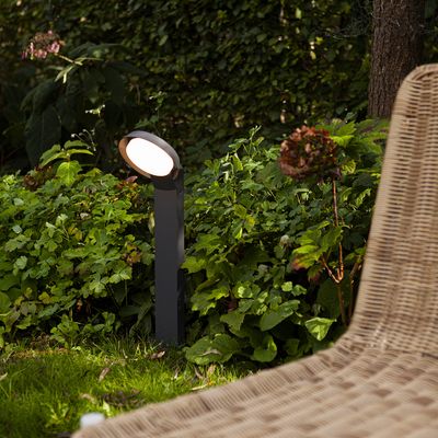 Borne éclairage extérieure LED blanc chaud IP54 15W 1100 lumens anthracite - POLO COREP