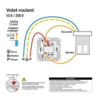 Interrupteur volet roulant 3 boutons aluminium - Unica SCHNEIDER ELECTRIC