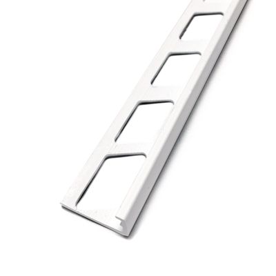 Arrêt de cornière / Equerre 8 mm PVC blanc 2,50 m DINAC