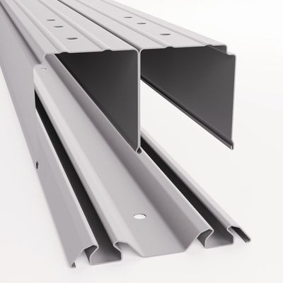 Kit rail haut et bas Gris mat 360 cm pour porte de placard YNGENIO