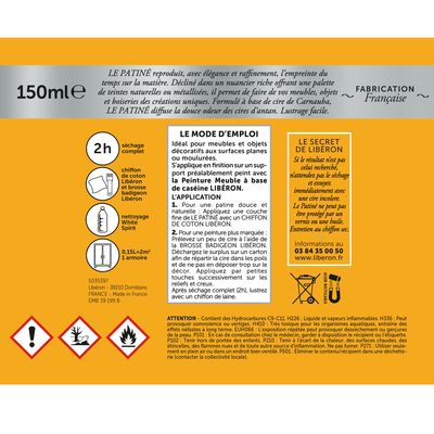 Cire effet décoratif patiné argent 150 ml LIBERON