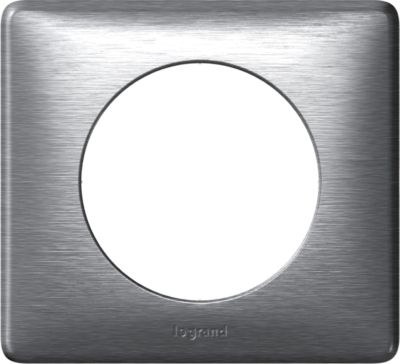 Plaque 1 poste finition aluminium Céliane LEGRAND