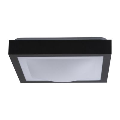 Plafonnier pour salle de bains SQUARE noir E27 28 watts IP 44 - COREP