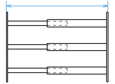 Grille de défense téléscopique de 99 à 188 cm 3 barreaux MOTTEZ