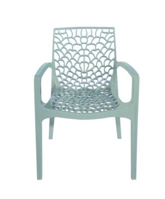 Fauteuil de jardin Gruvyer en résine vert pastel GRANDSOLEIL