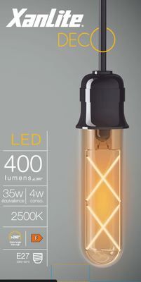 Ampoule Filament LED T32 4 W = 400 Lumens XANLITE