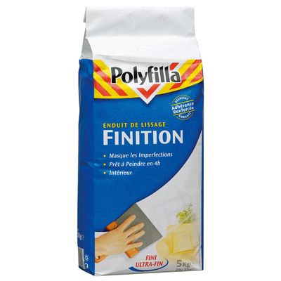 Enduit de lissage de finition en poudre 5 kg POLYFILLA