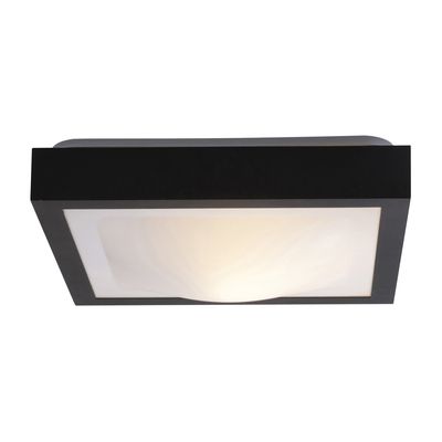 Plafonnier pour salle de bains SQUARE noir E27 28 watts IP 44 - COREP