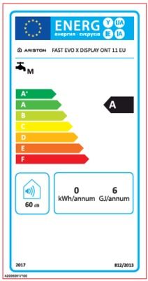 Chauffe-eau gaz instantané Fast Evo Low Nox Butane/Propane 11 litres ARISTON