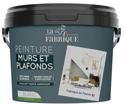 Peinture murs et plafonds blanc satin 10 l LA FABRIQUE