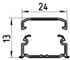 Moulure 12x20mm blanche 1 compartiment longueur 2m TEHALIT