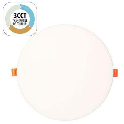 Spot encastrable blanc dynamique CCT D 120mm 32W 3200 lumens blanc ONYX - ARLUX