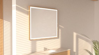 Miroir en bois lumineux 75 X 90 cm Swann Wood MP GLASS