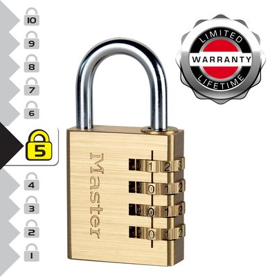 Cadenas à combinaison largeur 40 mm en laiton MASTER LOCK