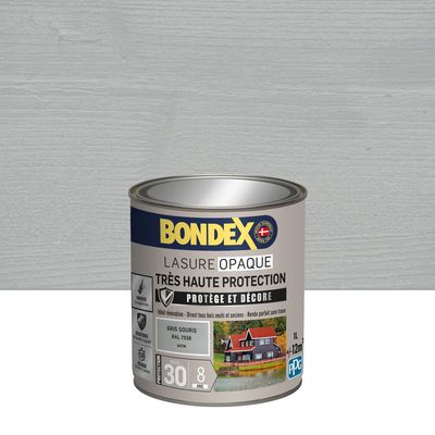 Bondex - Lasure Opaque - 8 ans - ind 30 - sat - 1l - gr souris ral7038